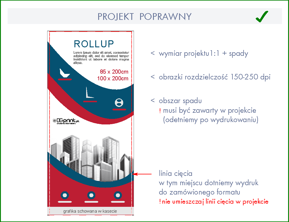 przygotowanie projektu rollup DGprint.pl